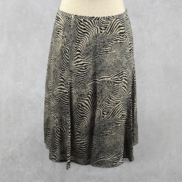 Liz Claiborne Dresses & Skirts - Vintage Liz Claiborne Petite 100% Silk Zebra Print Skirt